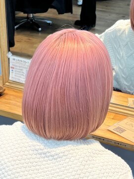 【ブリーチカラー】ホワイトピンク