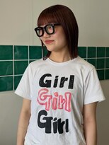 スワッグ(swag)&nbsp;切りっぱなしミディアムヘアイヤリングカラーこなれミディ