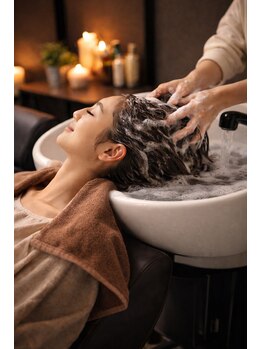 アオ 南浦和(ao.)の写真/全てのクーポンにアロマスパ付き。ヘアスタイルだけではなく頭皮ケアと非日常的な癒しも提供。【南浦和】