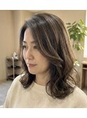 白髪ぼかしハイライト