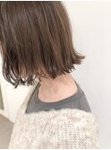 Aラインボブ×マロンブラウン/ロングボブ×グレージュカラー