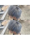 スパイキーショートマッシュウルフスタイルブリーチカラー