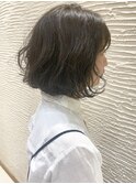 【morio】札幌ボブ　くせ毛活かしゆるふわ黒髪ボブ