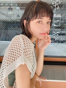 ルービック バランス 天王寺(Rubik's×Balance) フェザーバング/インナーカラー/大人かわいいウルフ外ハネボブ