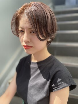 ヌード(NUDE) 「NUDE」#ラベンダーアッシュ シースルー前髪 前下がりショート