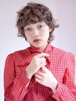 アルバム 銀座(ALBUM GINZA)&nbsp;無造作ショート_ミニウルフテラコッタくすみブルー_38859