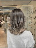 バレイヤージュ/グラデーションカラー/くすみベージュ/20代/30代