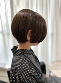 大人可愛い似合わせカットマッシュボブ白髪ぼかしサンドベージュ