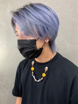 カルフール ロコ 草加西口店(Carrefour LOCO) メンズカット/ダブルカラー/ケアブリーチ/ブルーラベンダー