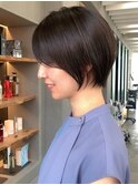 ◇表参道 前下がり 丸みショート フェイスレイヤー 顔周りカット
