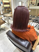 ヘアーメイクブランニュー セントラル 西大寺店(hair make Brand new central)&nbsp;ぷつっと外はねボブ ピンクベージュ