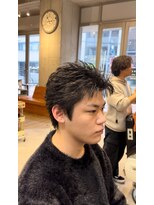 クオンヒール 堺筋本町店(QUON HEAL) 黒髪×スパイキーショート