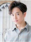 コンマバングかき上げフェードカットstyl a新所沢