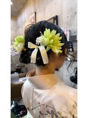 ツインお団子ヘア