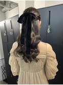 ハーフアップ