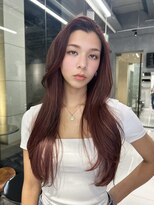 ◯ロングレイヤー似合わせカット暖色カラー