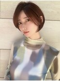 小顔丸みショートボブスタイル