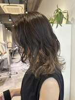 リタ(rita.)&nbsp;大串　グレージュ　ミディアムレイヤー