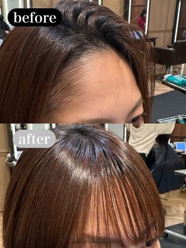 ザザ ZA/ZA 神楽坂 クロスパーマ 髪質改善 前髪カット