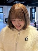 ミディアムボブ/フレンチボブ/透明感ブラウン