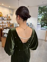 O&nbsp;編み込みアップスタイルヘアセットヘアアレンジブライダルヘア