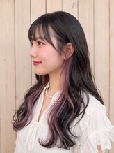 サクラ(SAKURA)&nbsp;インナーカラー/ブリーチ/ピンクラベンダー/結んで隠せる
