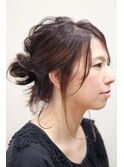 ざっくりお団子ヘア