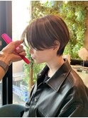ミニウルフレイヤーカット顔周りカット前髪カットショート/大宮