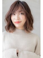 カバーヘア ブリス 北浦和(COVER HAIR bliss)&nbsp;外国人風イヤリングカラーミディアムボブ306Z北浦和20代30代40代