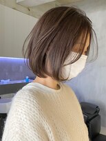 ナチュラルボブミニボブ前下がりボブ黒髪ショートボブ20代30代