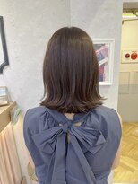 ロンドプランタン 恵比寿(Lond Printemps)&nbsp;ブリーチなし透明感ダブルカラー切りっぱなしミディ【中居】