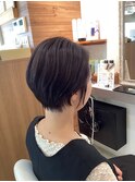 ショートにアッシュブラウン
