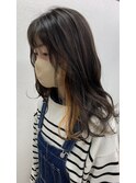 インナーカラー×オレンジ 10代、20代、30代