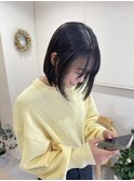 ◯ぱつっとボブ×オリーブグレージュ