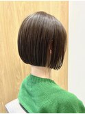 立川切りっぱなしボブミニボブぱつっとボブ/髪質改善/白髪ぼかし