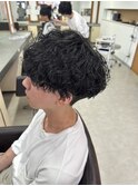 メンズマッシュ波巻きスパイラルパーマツイストスパイラルパーマ
