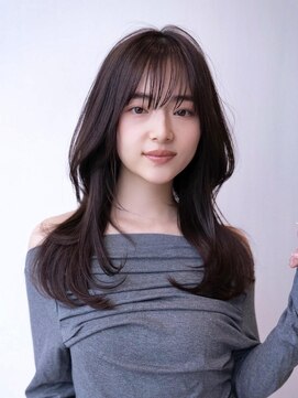ケアリー 浦和美園(Carelly) 大人かわいい前髪セシルカットココアブラウンフリンジウェーブ
