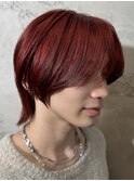 韓国シースルーマッシュカルマパーマダウンパーマ黒髪マッシュ