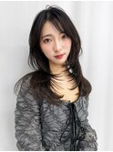 ウルフレイヤー美髪韓国ヘア顔周りレイヤーロング_F0706