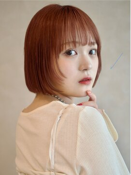 ガーデンヨコハマエスト(GARDEN YOKOHAMA est) フェイスレイヤー ボブ ワイドバング アプリコットオレンジ