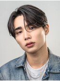 韓国センターパートコンマバングフェザーパーマニュアンスパーマ