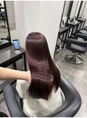 【HARUNA指名限定】ブリーチなしWカラーでできるワインレッド