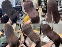 ブリーチ【飽きた方】、透明感のある暗さにしたい方は、【渋谷/ブリーチ/ダブルカラー/エクステ/髪質改善】