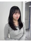 神戸三宮　韓国風レイヤーカット　顔まわりカット