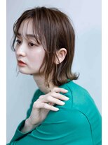 ムウ 難波(MOU)&nbsp;ボブ暗めカラーグランマッシュデザインカラー20代30代40代50代