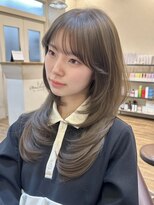 アンカーバイナチュラル(anchor by natural) 韓国風/レイヤー/前髪カット/オリーブ/透明感/ハッシュカット