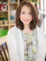 カバーヘア ブリス 川口(COVER HAIR bliss)&nbsp;センターパートナチュラルカラー小顔ミディ川口20代30代40代a!