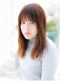 ナチュラルベージュ　髪質改善ベース型　小顔ヘア