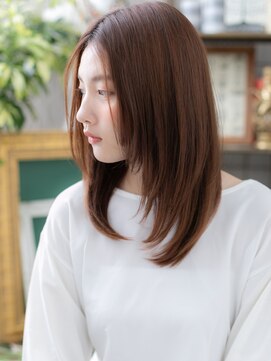 カバーヘア ブリス 川口(COVER HAIR bliss) センターパートアンニュイヘアレイヤーロングT1川口20代30代40代