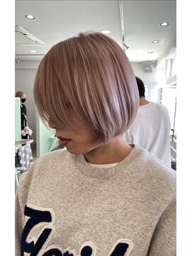 ヘアーメイク チョコ(hair make choco) ミルクティーベージュ×ショートボブ